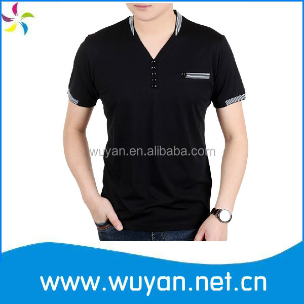 Vネックtシャツoem紳士/無地tシャツメーカー/卸売プレーン白綿100％男性用tシャツ問屋・仕入れ・卸・卸売り