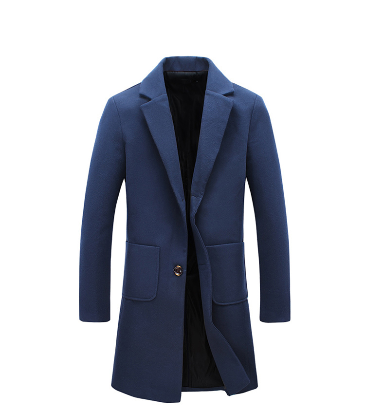 Mince 2015 Manteau Fit D'hiver Mens Pardessus Homme Caban uiOPkXZ