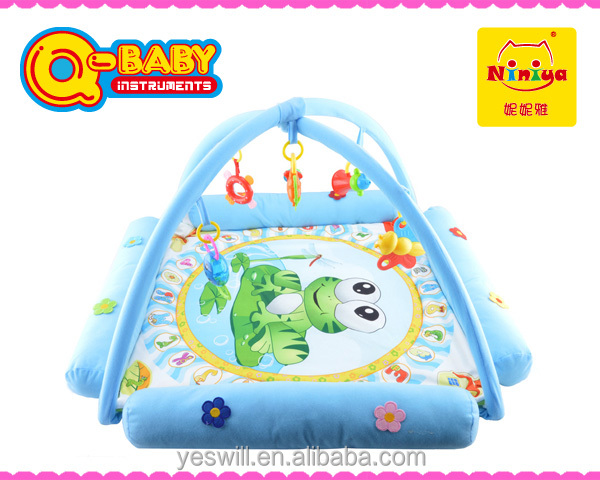 Musical Baby Activity Mat Baby Play Gym Mat With Mosquito Net