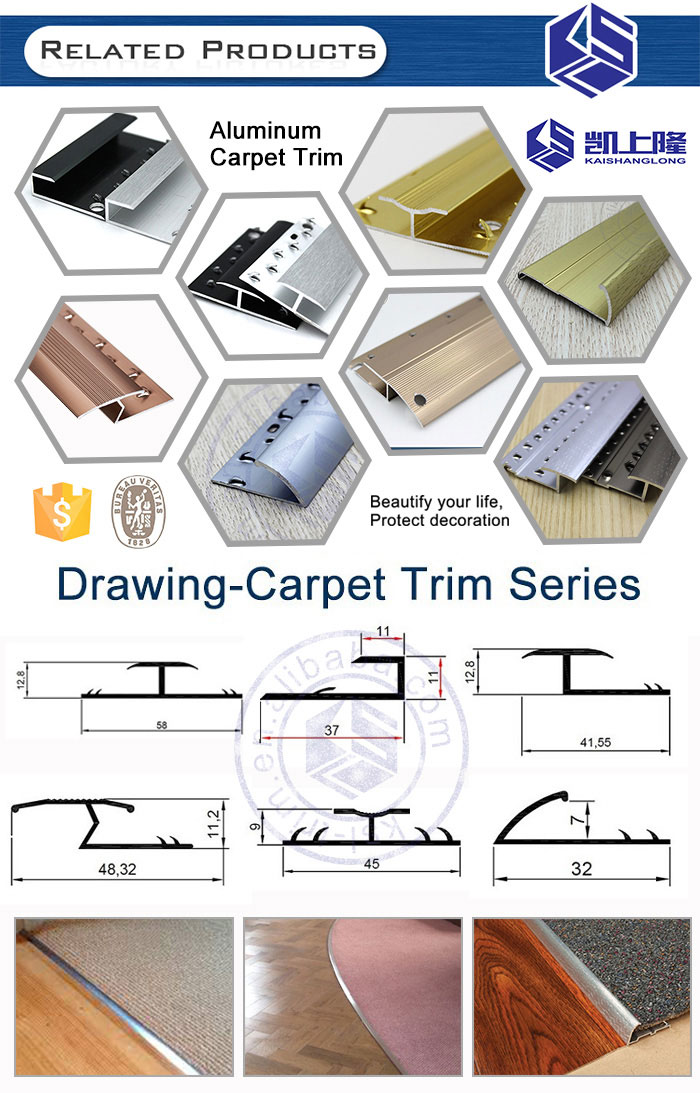 1.2mm Single Edge Aluminum Carpet Edge Trim - China Carpet Trim, Carpet  Edge Trim