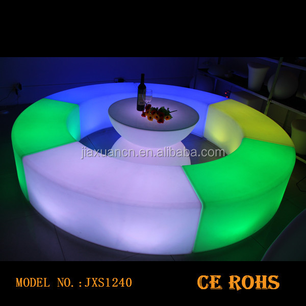 安いプラスチック製の湾曲したクラブスツール2015light/プラスチックled家具ライト/ledとled議長主導テーブル家具仕入れ・メーカー・工場