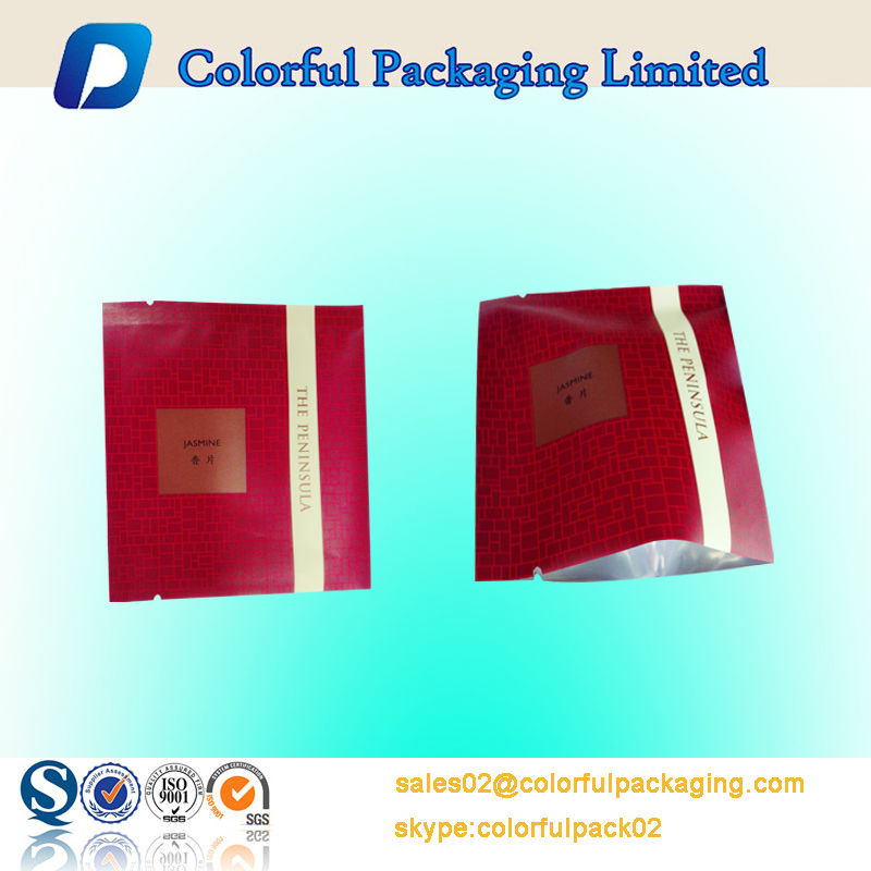 small capacity cheap and high quality aluminum foil three side sealed tea bag one time usage for everybody made in China