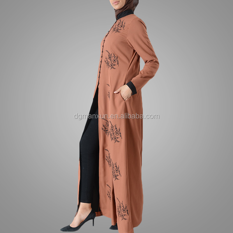 Latest embroidered muslim front open abaya islamic clothing for women turkish cardigan (5).jpg