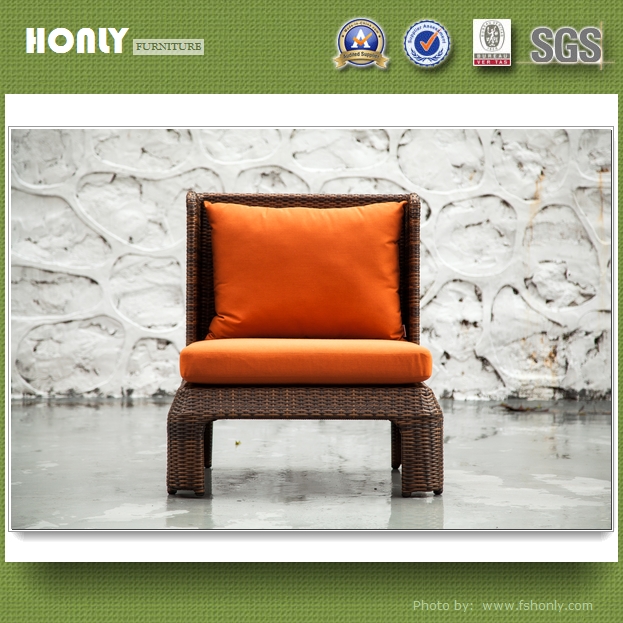 Leisure patio metal chair outdoor woven rattan metal chair modern sale for hotel