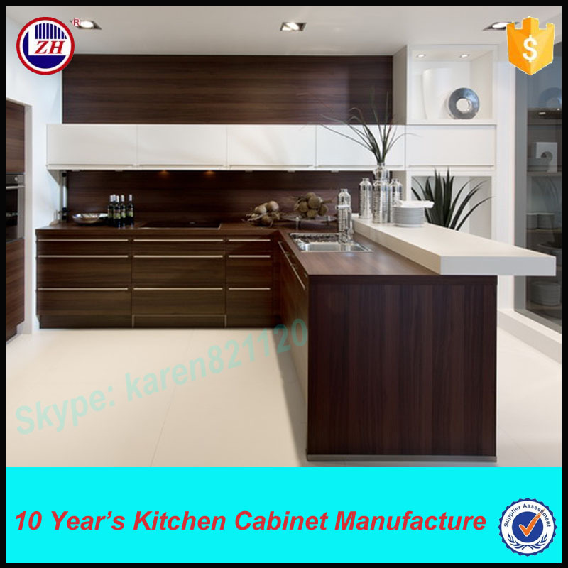 Modular White Wall Kitchen Cabinet Color Combinations With Wood