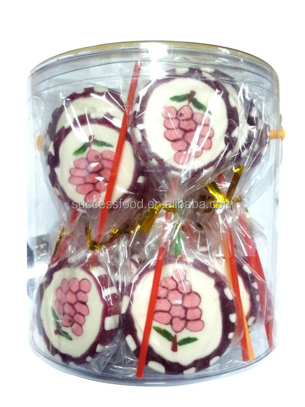 Hand made lollipop with grape flavor