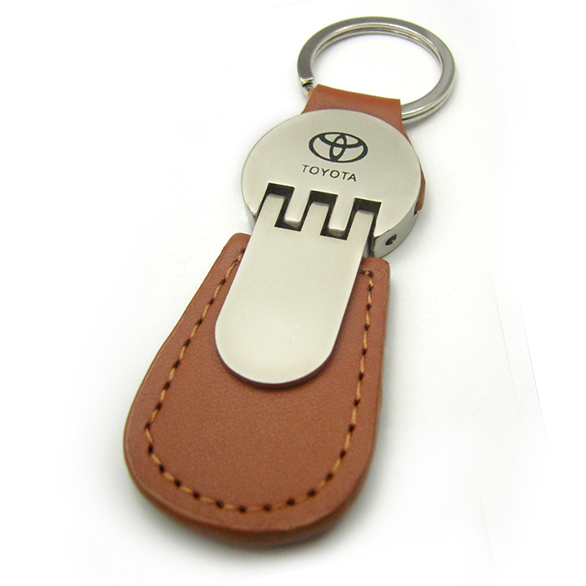 Multifunction Genuine Leather Car Logo Keychain,Leather Brand Tag Label