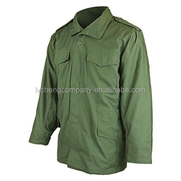ナイロン綿の軍隊軍服のジャケット緑ライナー付き問屋・仕入れ・卸・卸売り