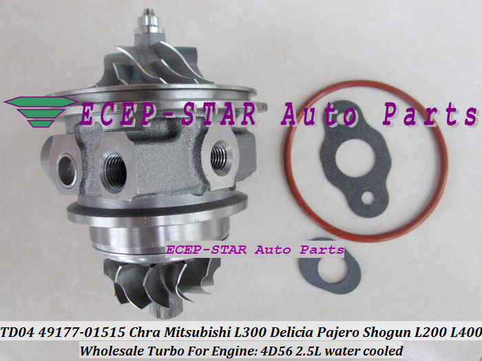 TD04 49177-01515 CHRA Cartridge Turbocharger Mitsubishi L300 4WD Delicia Pajero Shogun L200 L400 2.5L 4D56 water cooled (2)