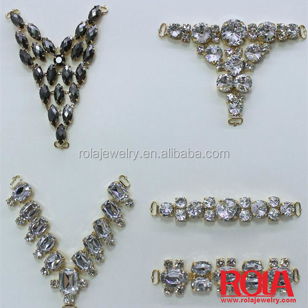 クリアクリスタルのダイヤモンドドレス用ラインストーンのアップリケで縫い仕入れ・メーカー・工場