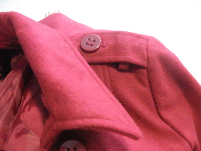 2014年若い女性ファッション冬の古典的な赤毛織物のコート問屋・仕入れ・卸・卸売り