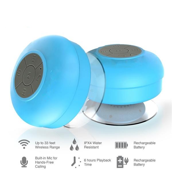 防水のbluetooth 3.0シャワースピーカーハンズフリースピーカーフォンで内蔵マイク、 6時間の再生時間、コントロールボタン仕入れ・メーカー・工場