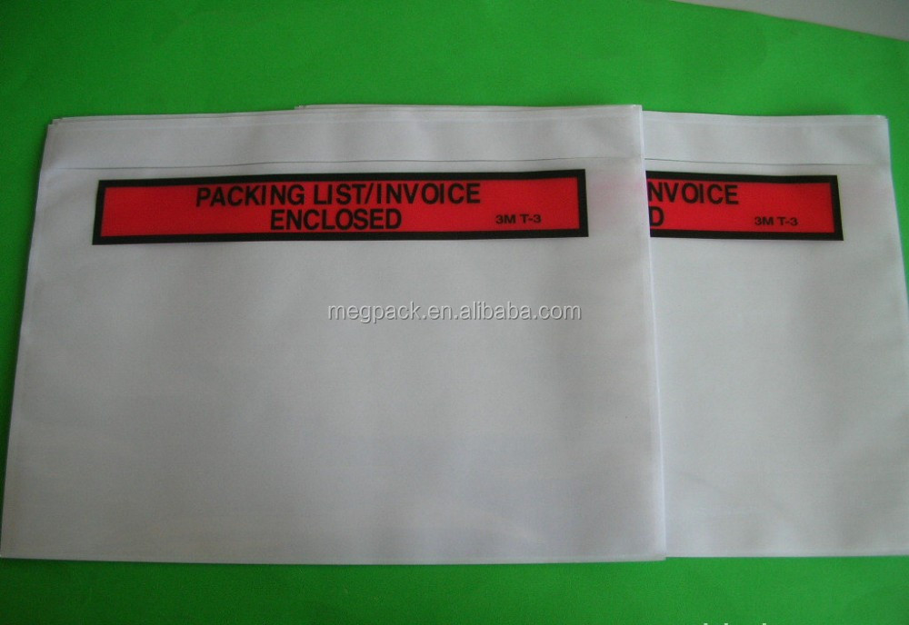 印刷された文書財布プラスチックパッキングリスト同封封筒仕入れ・メーカー・工場