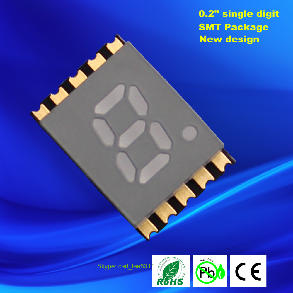 Smallest size 7 segment mini 0.2 inch led 7 segment smd display Alibaba