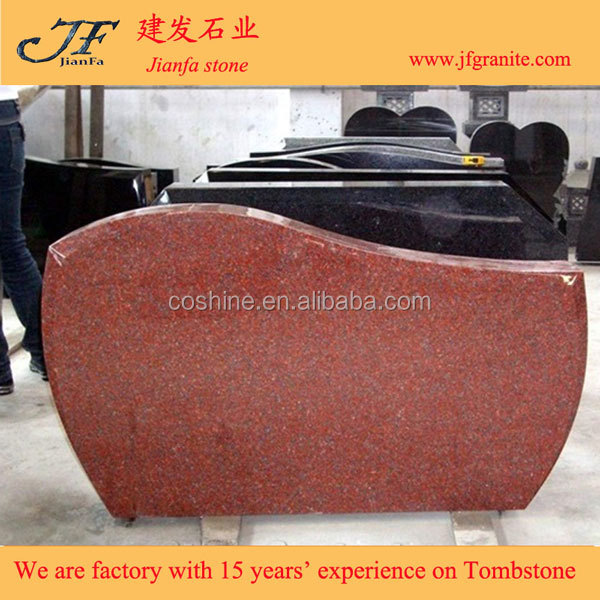 simple design unique india red granite headstone