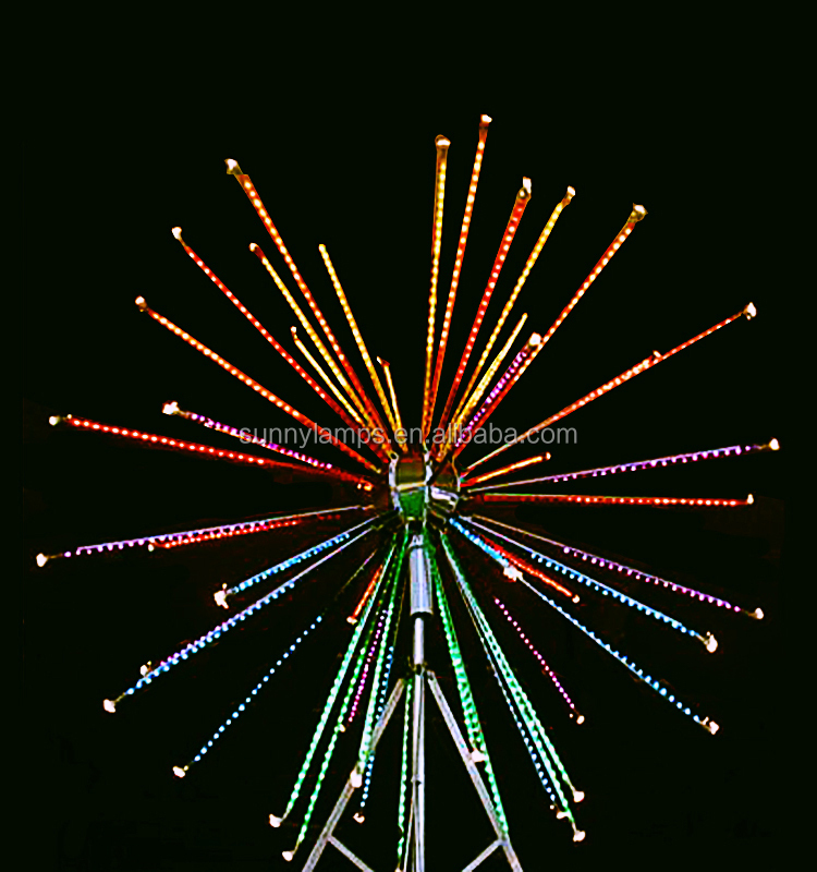 屋外の防水3m花火ツリーのled照明を祝う||holidayカラフルなツリーの光仕入れ・メーカー・工場