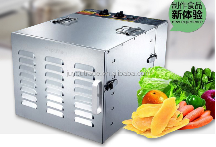 Septree Food Dehydrator 10 Trays Stainless Steel Dryer Machine