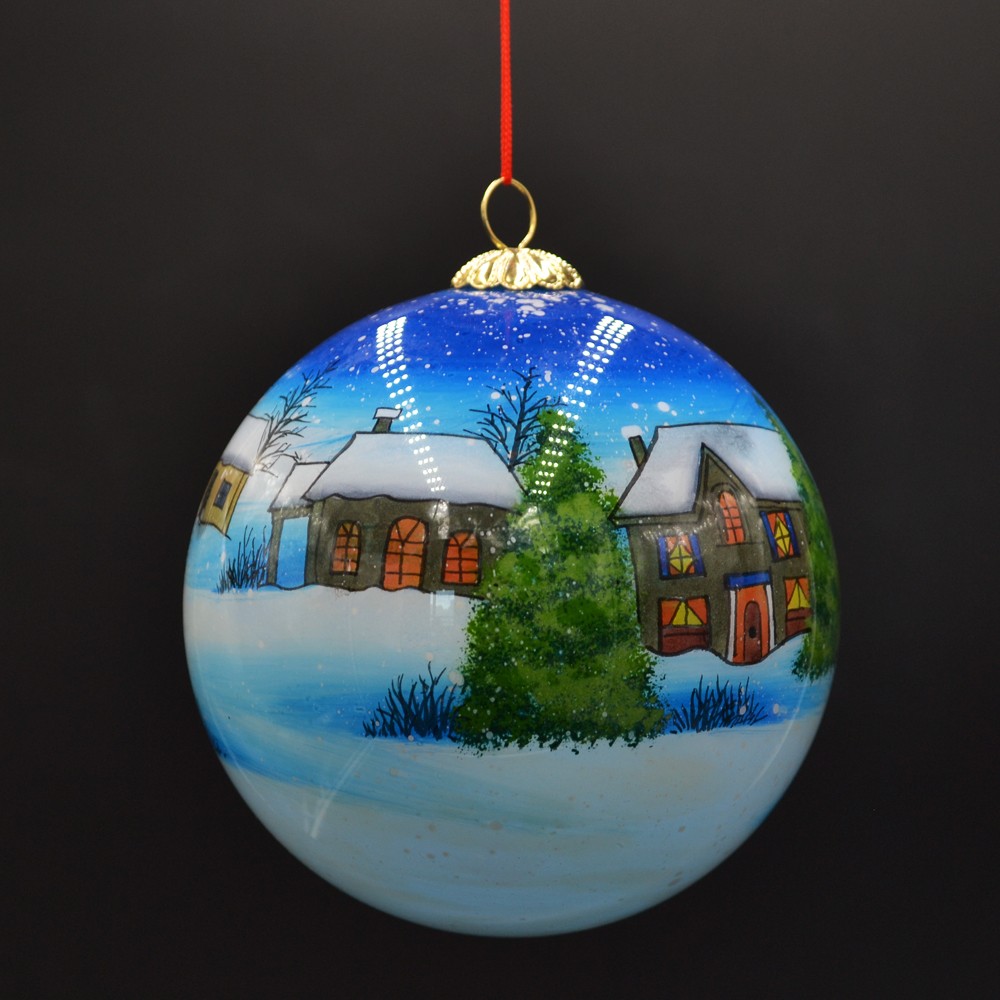 Personalized Inside Painting Glass Bauble For Christmas Tree As Well As