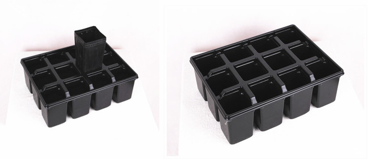 2014年熱い販売6穴黒psプラスチック製の栽培トレイ仕入れ・メーカー・工場
