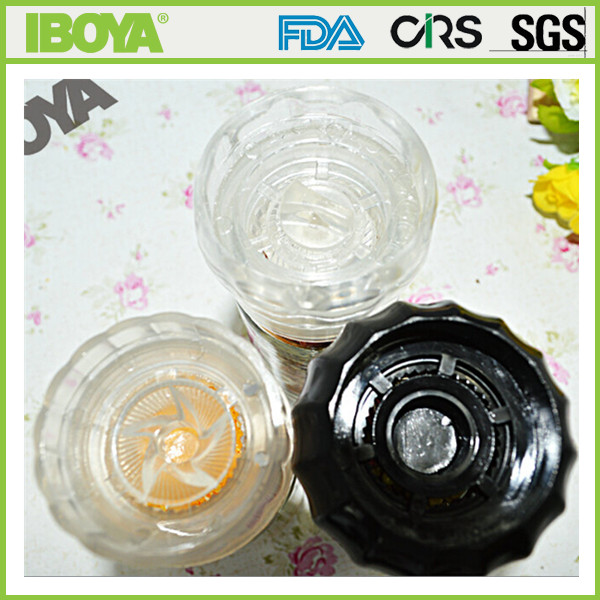 100ml glass bottle with salt & pepper grinder