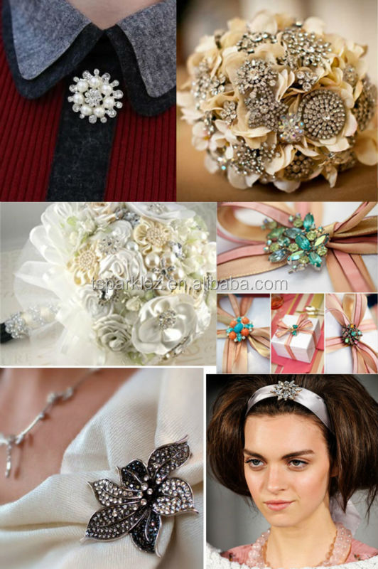 クリスタルビーズ結婚式の招待状用ロット真珠のブローチ問屋・仕入れ・卸・卸売り