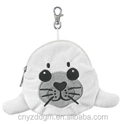 stuffed animal with zipper pouch