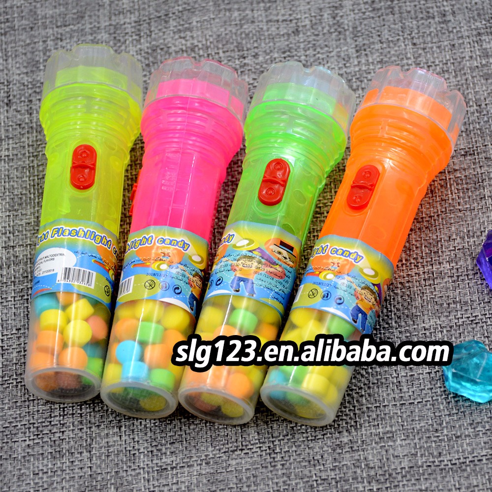 8g Interesting Projection Flashlight Lighting Toy Torch With Candy