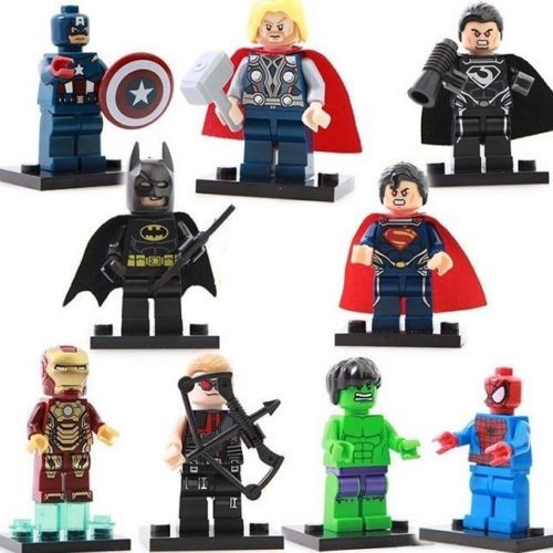 http://pt.aliexpress.com/item/Free-Shipping-2014-New-9pcs-Lot-Super-Heroes-Series-Action-Toy-Figures-Minifigures-Blocks-DIY-Building/1898490087.html