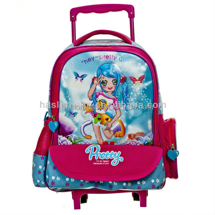 2016 Removable trolley wheeled school backpack for early school