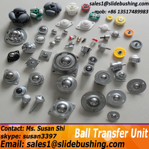 2 Pieces Flange Mount 1/" Ball Transfer Bearing Unit Conveyor Roller Wheel