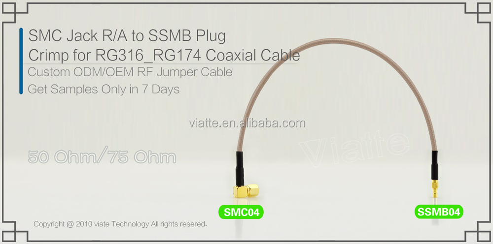 Smcオスr/aにssmbオスコネクタ圧着rg316_rg174ケーブルのための仕入れ・メーカー・工場