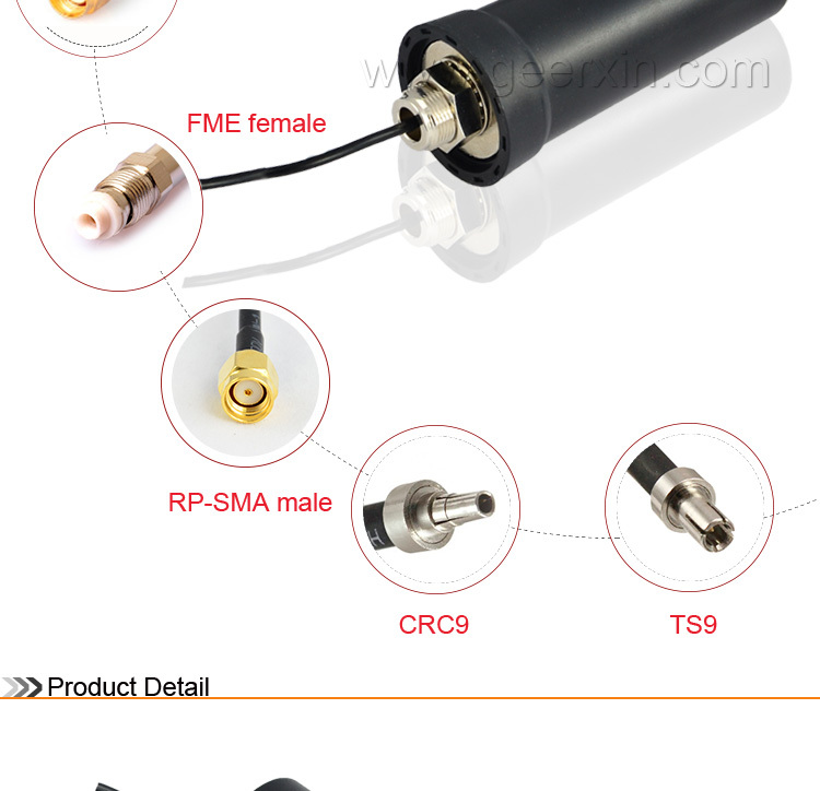 4gアンテナrp-smaオスコネクタ付/smaオス/fmeメス/ts9/nオス/crc9または顧客任命ワイヤレスネットワーク用の仕入れ・メーカー・工場