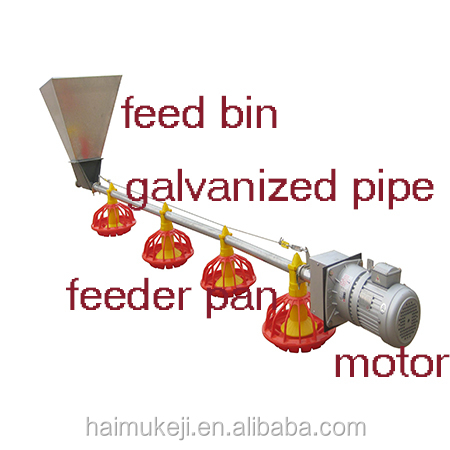 Poultry farm automatic feeding line system for cock