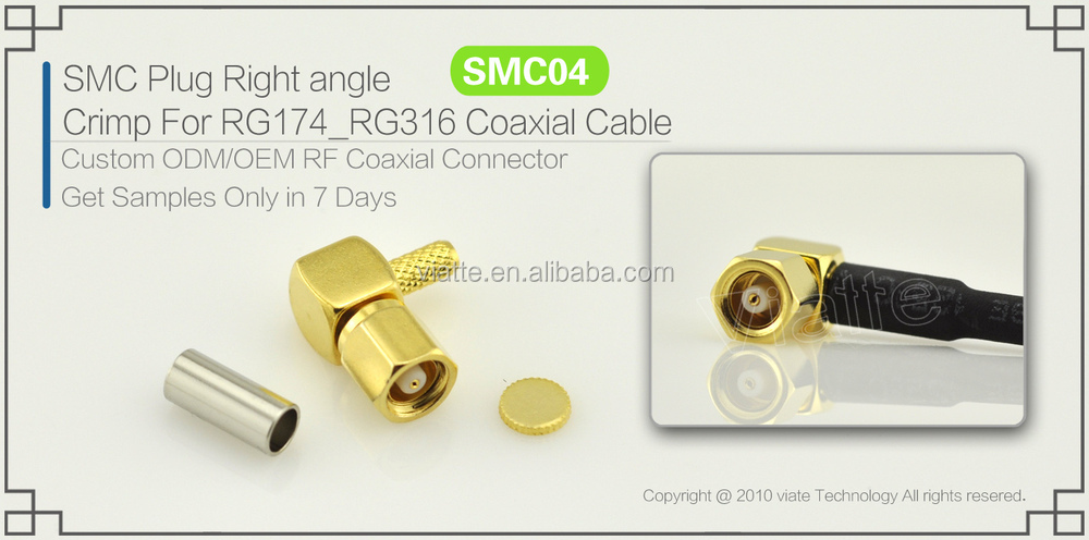 smcのsmbメスオス直角rg316rg174用ジャンパケーブル仕入れ・メーカー・工場