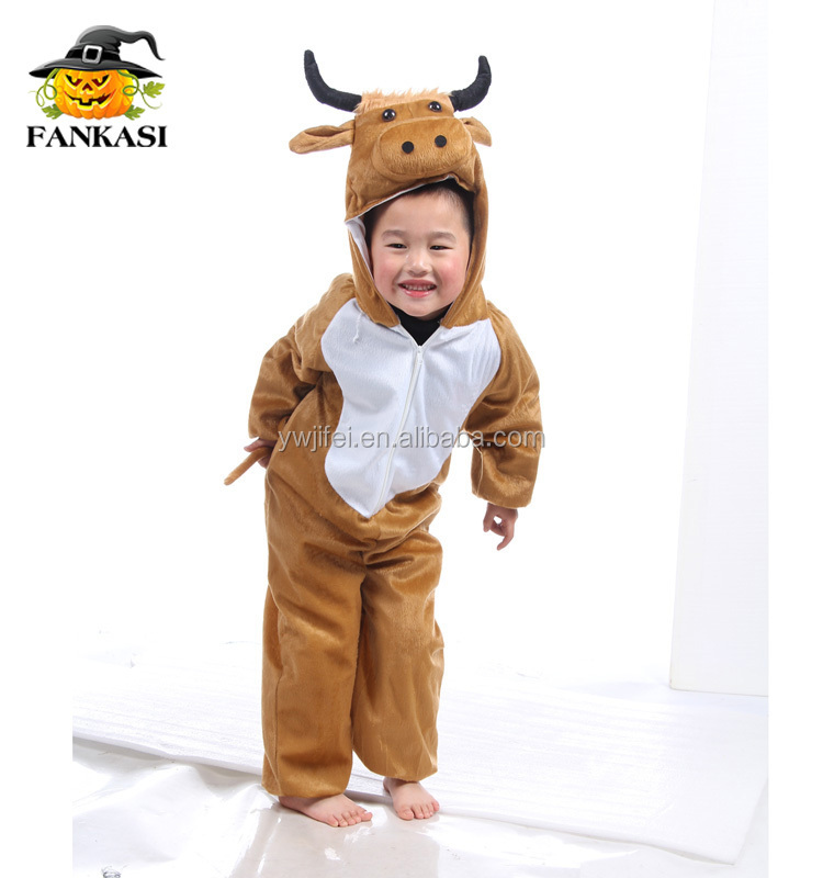 茶色の牛衣装衣装動物の子供のための仕入れ・メーカー・工場