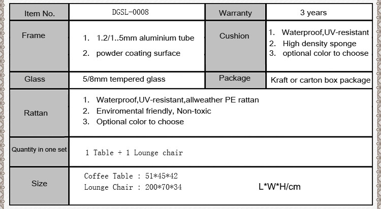 家具屋外alunimnum太陽ラウンジチェアDGSL-0008仕入れ・メーカー・工場