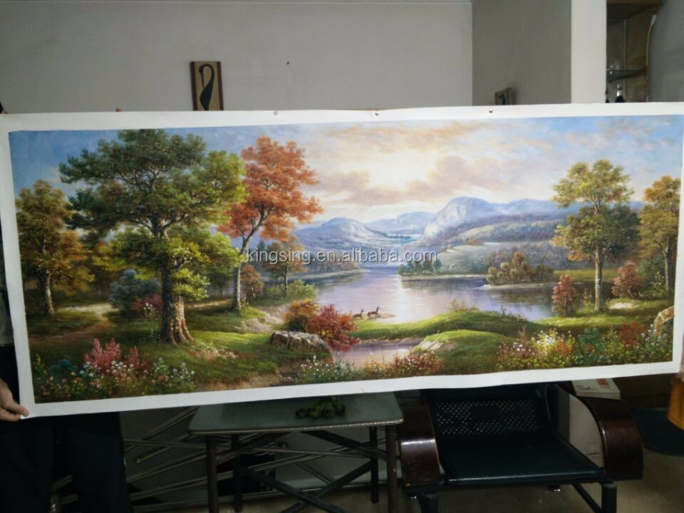 を有名なトーマス抽象油絵の風景画飾る部屋仕入れ・メーカー・工場