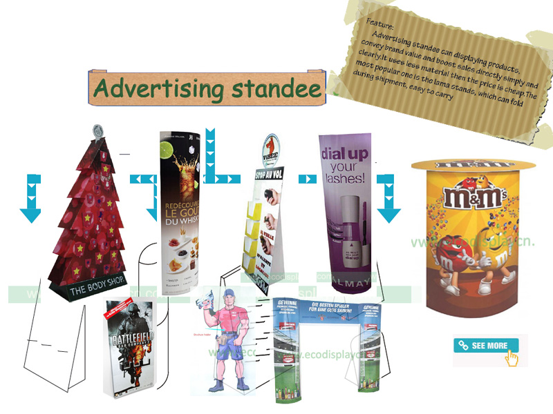 Cardboard Pallet Display for Chewing Gum Display Rack