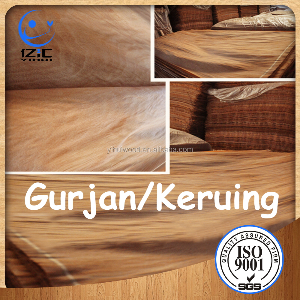 linyi factory burma 0.3mm gurjan veneer keruing face veneer