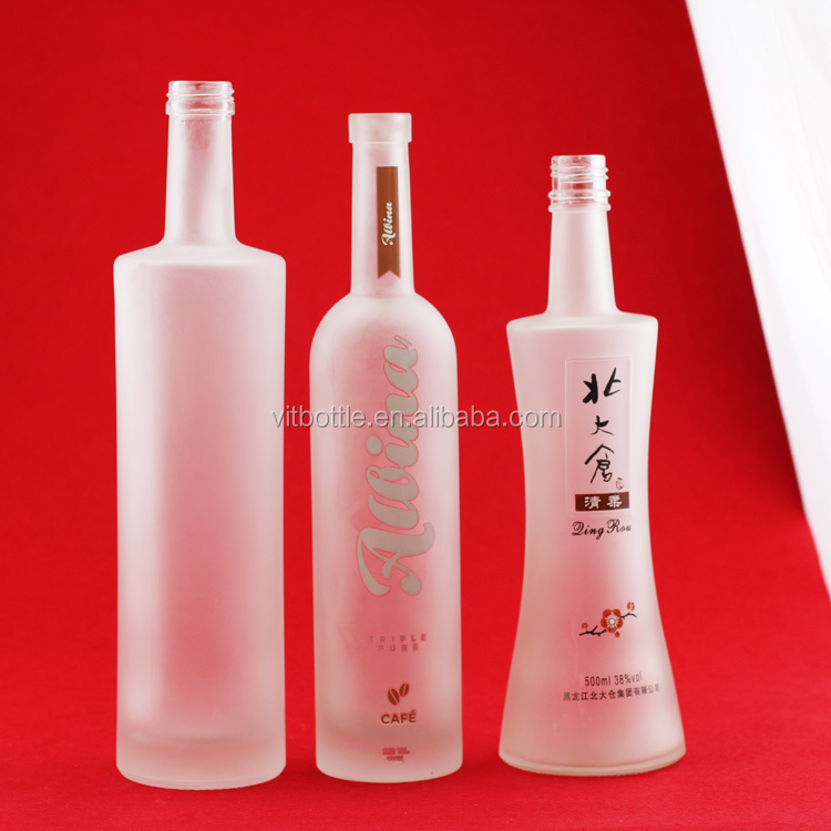 Rocket shaped glass beverage bottles vodka glass bottle elegant glass