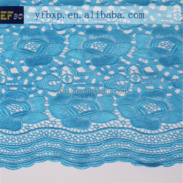 ポリエステル100％材料刺繍の水溶性レース/インドの刺繍の布/オーストリアのウェディングドレス用レース問屋・仕入れ・卸・卸売り