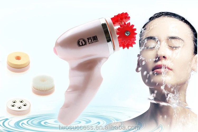 Wholesale Skin Care Beauty Facial Brush Massager Scrubber 4 in 1 Electric Face Clean Brush (2).jpg