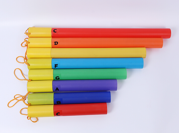 Colorful 8 Notes Tube,Percussion Musical Instruments Plastic Musical