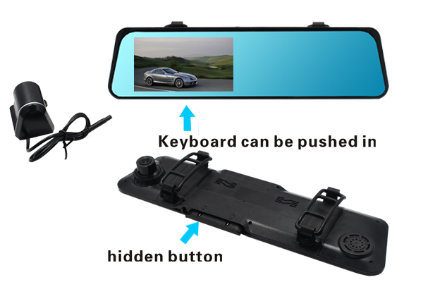 4.3インチ720pのgps車dvrバックミラーカメラを逆にすると問屋・仕入れ・卸・卸売り