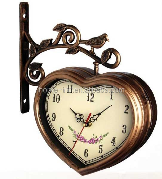 Home Garden Outdoor Waterproof Clock Antique Double Sided Wall Clocks With Bird Design Buy
