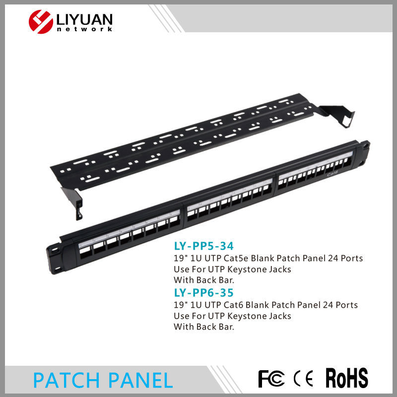 Utpcat6ly-pp5-34ブランクパッチパネル用の24ポートutpキーストンジャック仕入れ・メーカー・工場