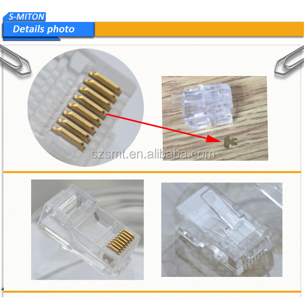 高品質cat5ecat6cat7rj45コネクタプラグrj45数8p8c金めっき仕入れ・メーカー・工場