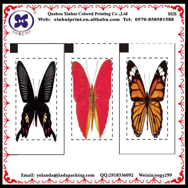 Beautiful custom design/butterfly temporary tattoo stickers for chewing gum use