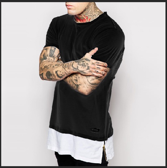 Relaxed Longline With Side Split Contrast Detail T Shirt Wholesale  Manufacturer & Exporters Textile & Fashion Leather Clothing Goods with we  have provide customization Brand your own