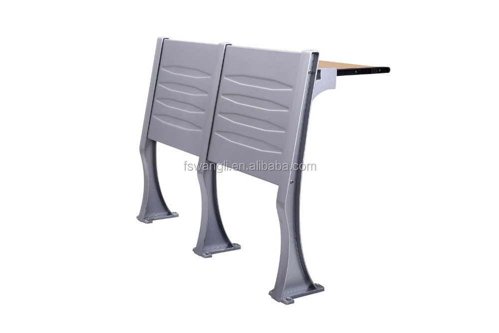 現代のアルミ合金フレーム学校机と椅子/大学教室学生机と椅子(wl015)仕入れ・メーカー・工場